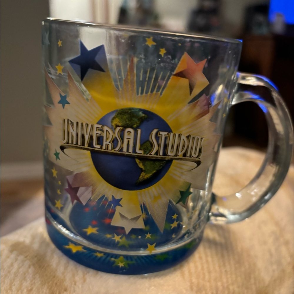 Universal studios glass mug